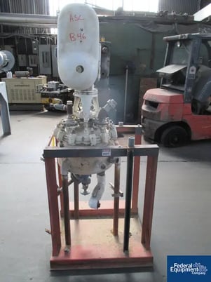 5 gallon Pfaudler, glass lined reactor, 25/150 psi, jacketed, reglassed by Pfaudler 1993, #2930-123 - Image 6