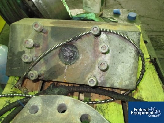 10" Ribbon slot die, fed from 1.5" heated feed throat, 8.5" diameter feed side, #12843-4 - Image 3