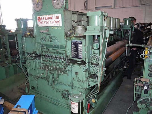 60" x .075" B & K #1.5-1766192, Leveler, 1.5" dia work rolls, 66" width of work rolls, 150 FPM - Image 1