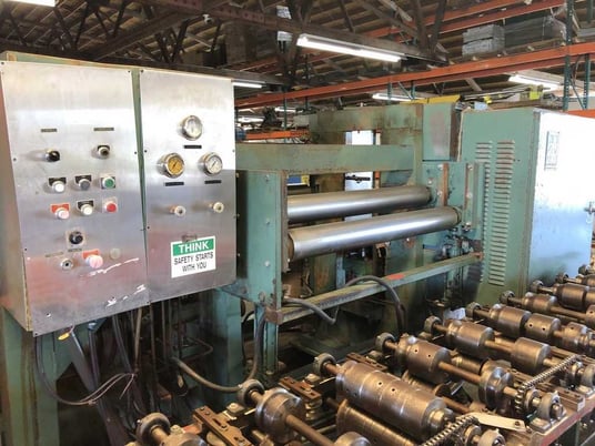 Memco #50, embosser, 48" x .060", 50 ton hydraulic pressure, 60" passline rolls - Image 5