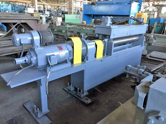 60" x .250" Rowe, pinch roll, 62.5" between housing, 7" diameter rolls, 25 HP DC, 1750 RPM, 1993 - Image 1