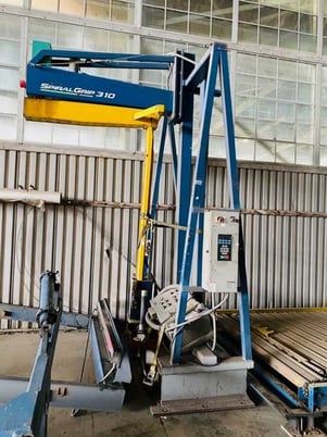 Signode SpiralGrip #310, semi-automatic overhead stretch wrapping system, 12 RPM, approx 35 loads per hour - Image 2