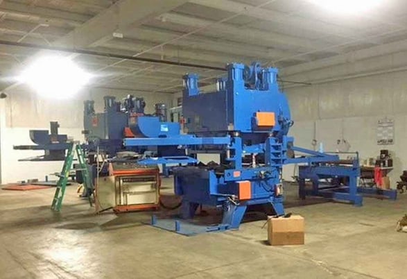 100 Ton, Oak #FP3-54-1152, fin press line, 1.5" stroke, 9" Shut Height, 51" x48" die area, 5" bolster - Image 6