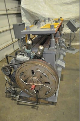50 Ton, Tishken, cutoff press, 2 stroke, 8" Shut Height, 96" x24" bed, 8-posts, 10 HP, air clutch & brake - Image 2