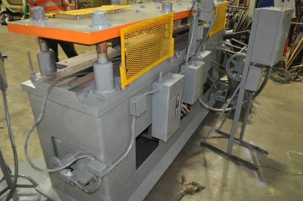 50 Ton, Tishken, cutoff press, 2 stroke, 8" Shut Height, 96" x24" bed, 8-posts, 10 HP, air clutch & brake - Image 4