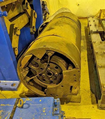 40000 lb. Loopco Recoiler, 54" wide, 16" diameter Drum, 20" & 22" Pads, 200 HP, hydraulic clamp & expansion - Image 10