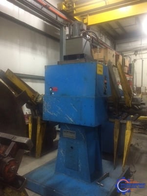 5500 lb. Soprem #CH-2450, double uncoiler, 12" width, 84" outside dimensions, 15"-22" ID range, coil keeper - Image 1