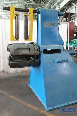 Loopco, uncoiler with Vickers hyraulic pump, (4) 18" mandrels w/guide rollers, #51773 - Image 1