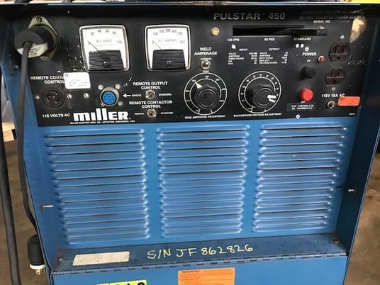Miller #Pulstar-450, 450 amp constant potential DC mig welder, s/n JFf862826 - Image 5