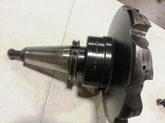 Spado Face Mill, Spabo 10", #50 Taper tool Holder ETM 50SM2.500x2.875, (10) carbide cutters, 90&deg; cut angle - Image 2