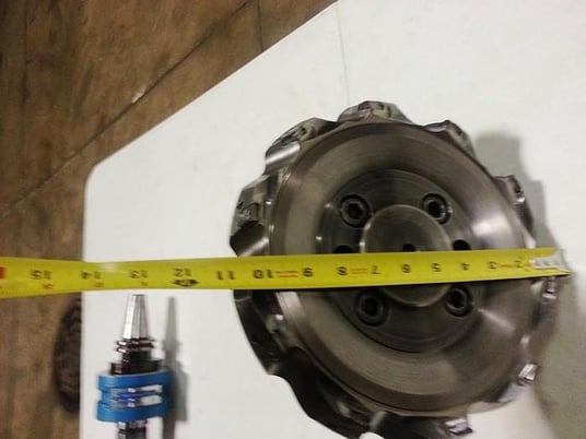 Spado Face Mill, Spabo 10", #50 Taper tool Holder ETM 50SM2.500x2.875, (10) carbide cutters, 90&deg; cut angle - Image 3