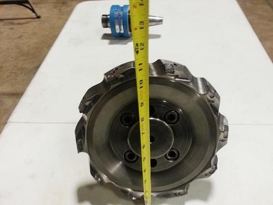 Spado Face Mill, Spabo 10", #50 Taper tool Holder ETM 50SM2.500x2.875, (10) carbide cutters, 90&deg; cut angle - Image 4