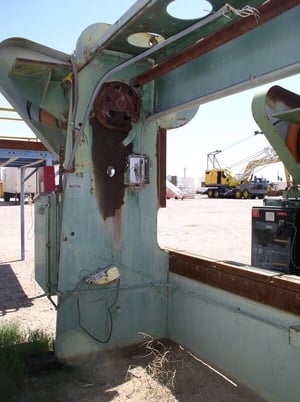 225 Ton, Cincinnati #9, mechanical press brake, 12' overall, 126" between housing, 3" stroke, 8" throat, #2149 - Image 5