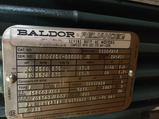 25 GPM @ 322' TDH, Clyde Union Union #VLK, type OH4, size 1.5x2x10, 20 HP Baldor motor - Image 5