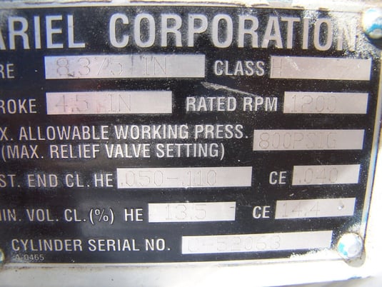 8.375" Bore, Ariel, Jgh Barrel Only, 800 Psig - Image 5