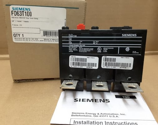 Siemens, FD63T100, 100 amps 3P 600 Volts trip unit - Image 1