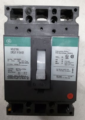 General Electric, TED134060-NTO, 60 amps, 3 pole TED circuit breaker - NTO - Image 1