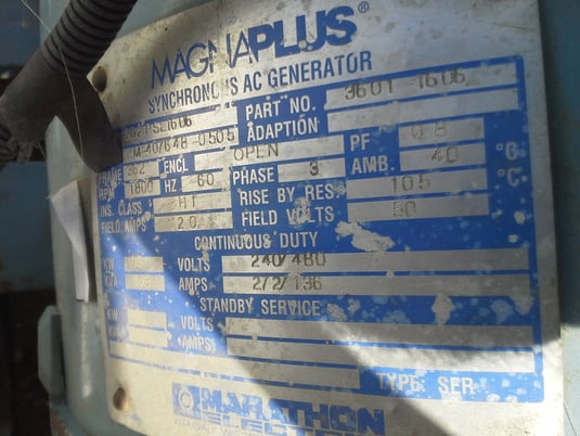 160 HP @ 2800 RPM Vm motori diesel generator set core #D706LTE 78B/18, s/n 78B02838 - Image 1