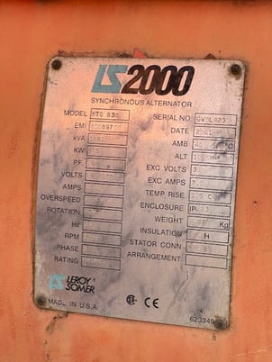 820 KW Waukesha #L5790GL, Nat Gas generator set, core, Enginators - Image 9