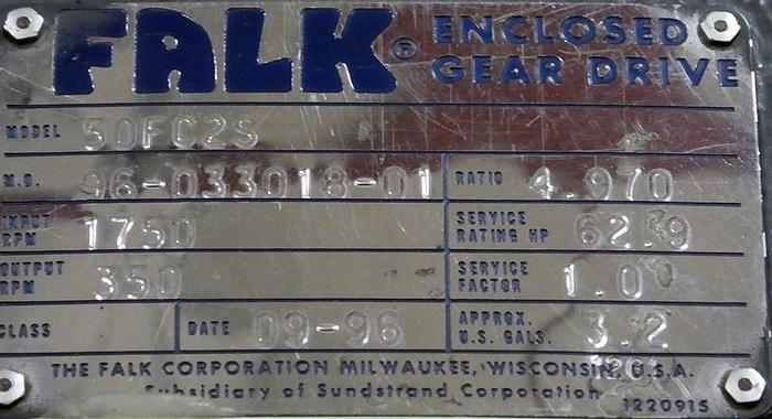 Falk #50FC2S, enclosed gear drive, 4.97 :1 ratio - Image 3