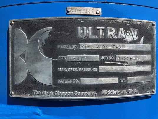 Black Clawson #UV-100, pressure screen, Stainless Steel, 40 HP - Image 3