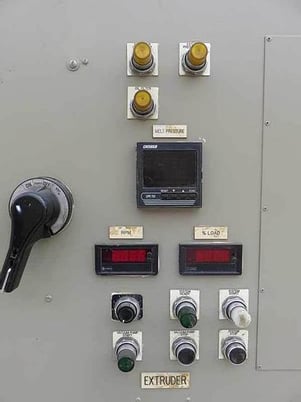 Davis Standard #MV35IN35SR, extruder, 7 zone, electrically heated, water cooled, 1987 - Image 4