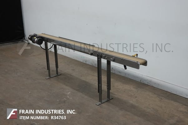 6" wide x 9.1' long, Stainless Steel belt conveyor, 37"-41" infeed/discharge height - Image 4