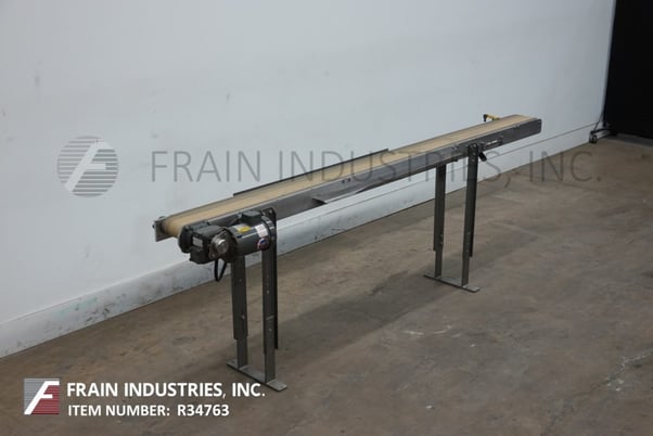 6" wide x 9.1' long, Stainless Steel belt conveyor, 37"-41" infeed/discharge height - Image 5