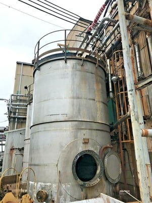 15000 gallon Witherup Fabrication & Erection, vertical Stainless Steel mixing agitated tank, 12' x 18', flat - Image 1