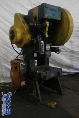 70 Ton, Johnson #70, OBI press, 5" stroke, 17-1/2" Shut Height, air clutch & brake, 7.5 HP, #74096 - Image 1