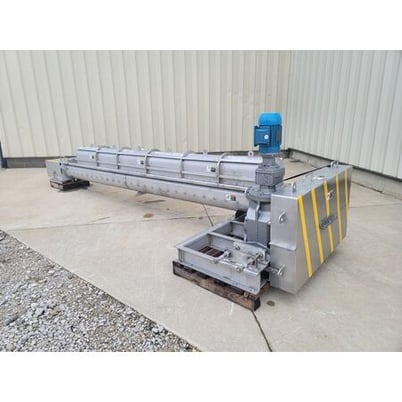 9" x 14" Thomas Conveyor #SC-9-L4/L6, Stainless Steel thermal screw, Hollowflight jacketed processor - Image 3