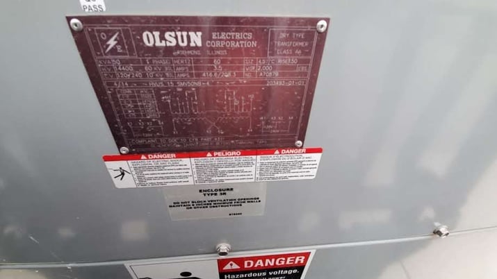 50 KVA 14400 Primary, 120/240 Secondary, Olsun, dry type, Nema 3R - Image 5