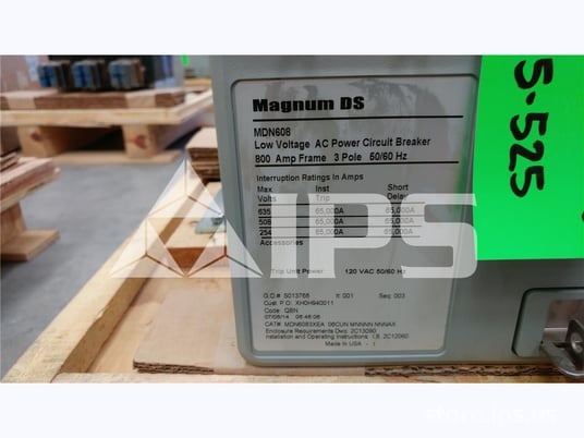 800 Amps Ch Mdn6083xea06cunmnnnnnnnax Mo/do Unused Surplus (mdn608) Digitrip 520mc Lsi, 600 Amps Ct, 600 Amps - Image 2