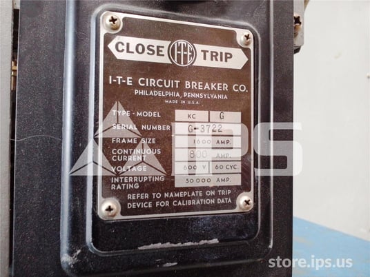 1600 Amps ITE Kcg-1600 Mo/bi Steel (kcg-1600 St) Od-1 800 Amps Li - Image 5