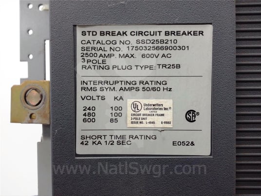 2500 Amps GE Ssd Power Break Ii Eo/do (ssd25) 120 Volts AC Control, 24 Volts DC Shunt Trip, Mvt Plus Lsi - Image 6