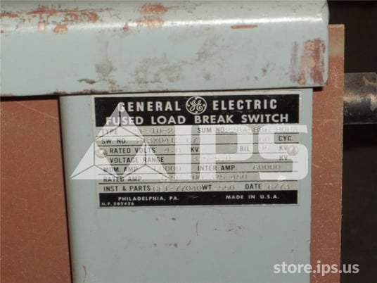 600 Amps GE Se-10-2 Fused Load Break Switch Draw Out 5 KV 60k Amps 5.5kv, 250e Fuse - Image 3