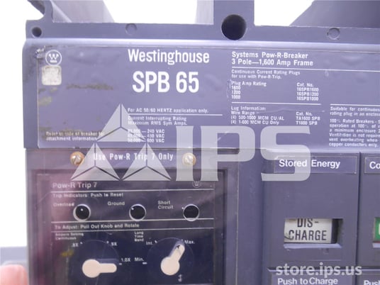 1600 Amps WH Spb-65 Eo/do (spb65) 120 Volts AC Control, 24 Volts DC Trip, Pow-r Trip 7 Lsig, 1600 Amps Rp - Image 5