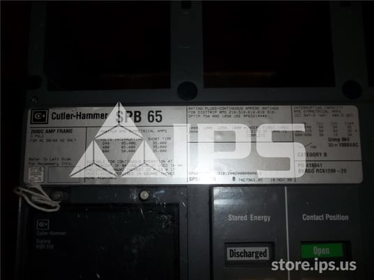 2000 Amps WH Spb-65 Eo/bi Compact Frame (spb65) 120 Volts AC C/c, 24 Volts DC Trip, Rms 510 Li, 2000 Amps Ct - Image 5