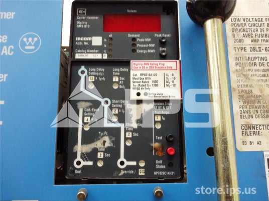 2000 Amps Ch Dslii-620 Mo/do Rms 810 Lsg, 1600 Amps Ct, 1200 Amps Rp, 3000 Amps Fuse - Image 5