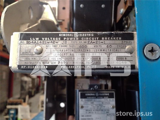 600 Amps GE Ak-2a-25 Mo/do (ak-_a-25) 600 Amps Ec2a 1b-3 - Image 2