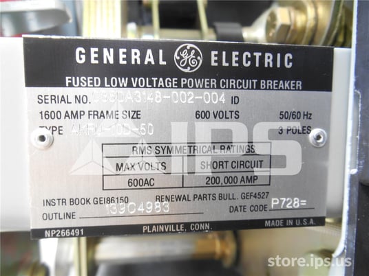 1600 Amps GE Akru-10d-50 Eo/do (akru-_d-50) 120 Volts AC Control, 24 Volts DC Trip, Mvt Pm Lsig, 1600 Amps - Image 4
