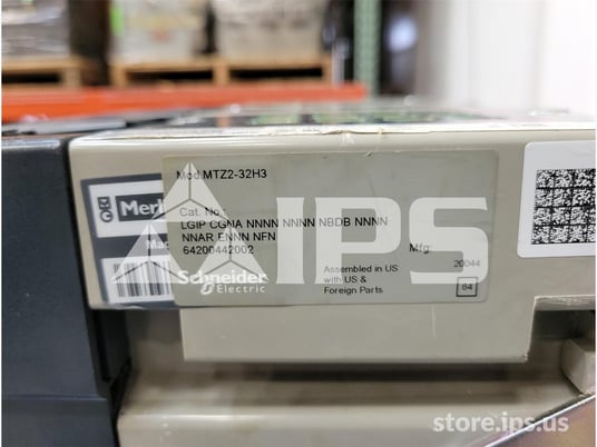 3200 Amps Square D Masterpact Mtz2 32h3 Eo/do Unused Surplus (mtz232h3) 120 Volts AC Control, 24 Volts AC - Image 5