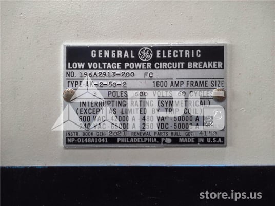 1600 Amps GE Ak-2-50 Eo/do 125 Volts DC Control - Image 5