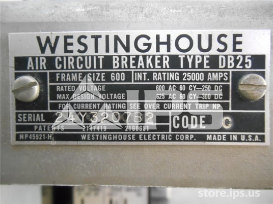 600 Amps WH Db-25 Mo/do 3p Sa Series Li 600 Amps - Image 3