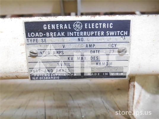 600 Amps GE Se-100s Load Break Interrupter Switch 5.5kv, 40ka, 60 KV Bil - Image 4