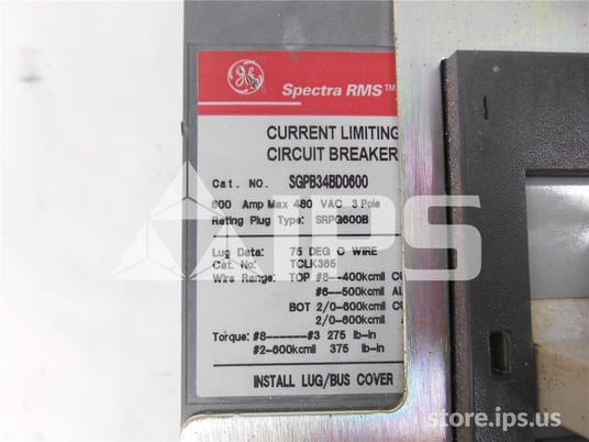GE Spectra Sgp Mccb Mvt Plus Lsig, 400 Amps Rp, Padlock Provision - Image 2