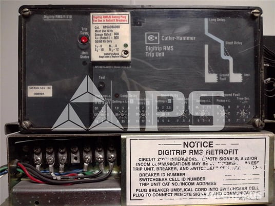 1600 Amps WH Db-50 Eo/do 1p 250 Volts DC Close, 220 Volts AC Relay / Shunt Trip, Rms/r 510 Lsig, 800 Amps Ct - Image 2