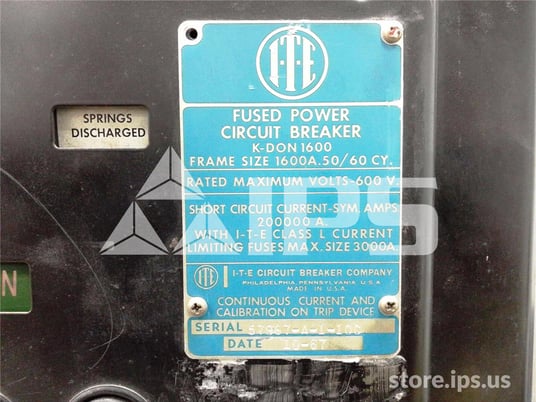1600 Amps ITE Kdon-1600s Red Eo/do Power Shield, 1600 Amps Ct - Image 5
