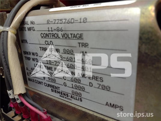 800 Amps Sa Rl-800 Mo/do Ssii Ls, 800 Amps Ct, Dual Switch Bell Alarm - Image 4