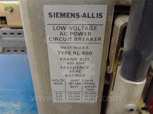 800 Amps Sa Rl-800 Mo/do Ssii Ls, 800 Amps Ct, Dual Switch Bell Alarm - Image 6